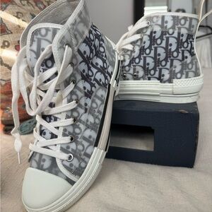 Dior Women's Oblique All Pattern High-Top Sneakers